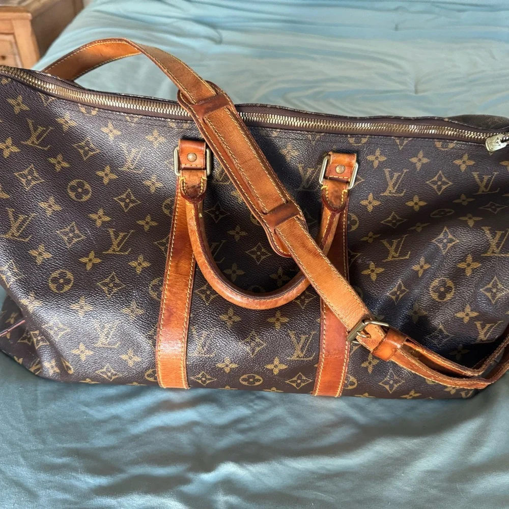Louis Vuitton Monogram Duffel Bag in Brown and Tan - Picture 2 of 6